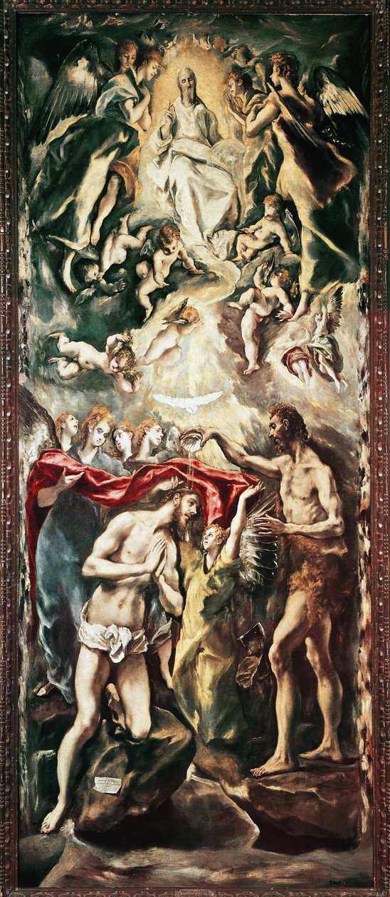 Kristuksen kaste (öljy kankaalle tekijältä El Greco
