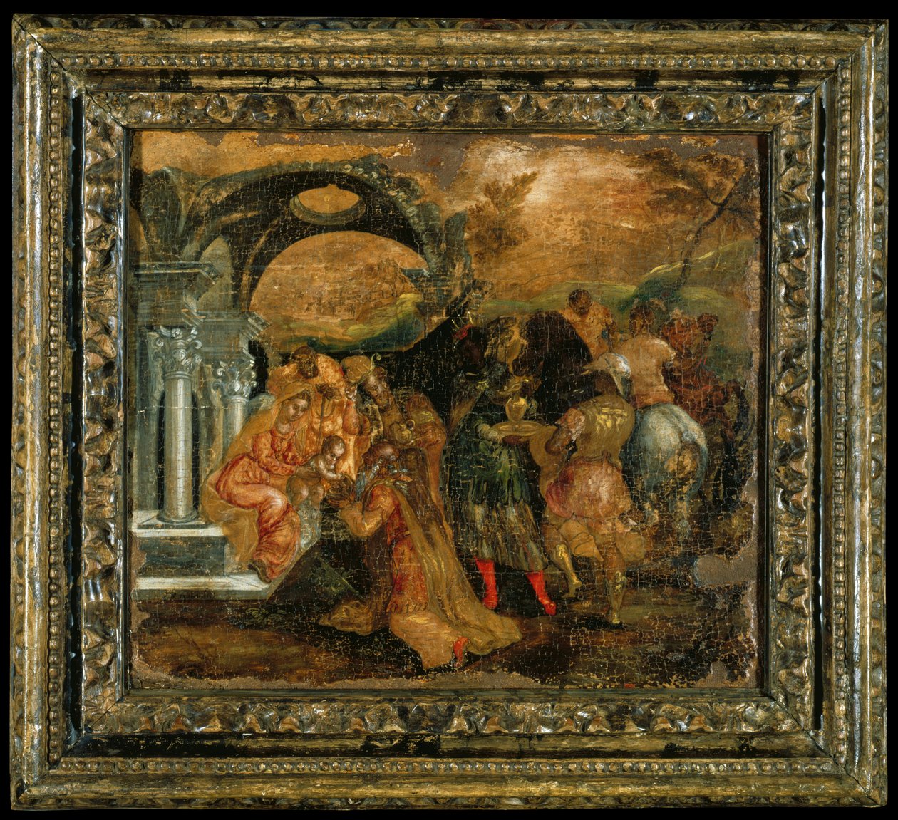 The Adoration of the Magi, n. 1560-67 (munan tempera paneelissa) tekijältä El Greco