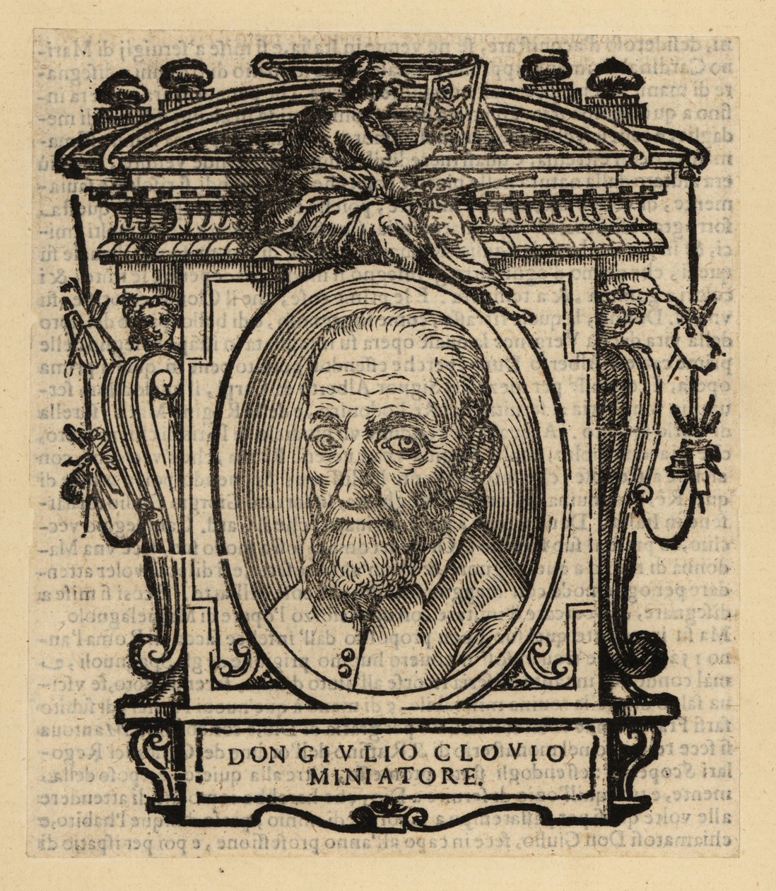 Muotokuva Giorgio Giulio Cloviosta, valaisijasta, miniaturistista ja Kroatiassa syntyneestä taidemaalarista, joka toimii renessanssin Italiassa tekijältä El Domenico (after) Greco