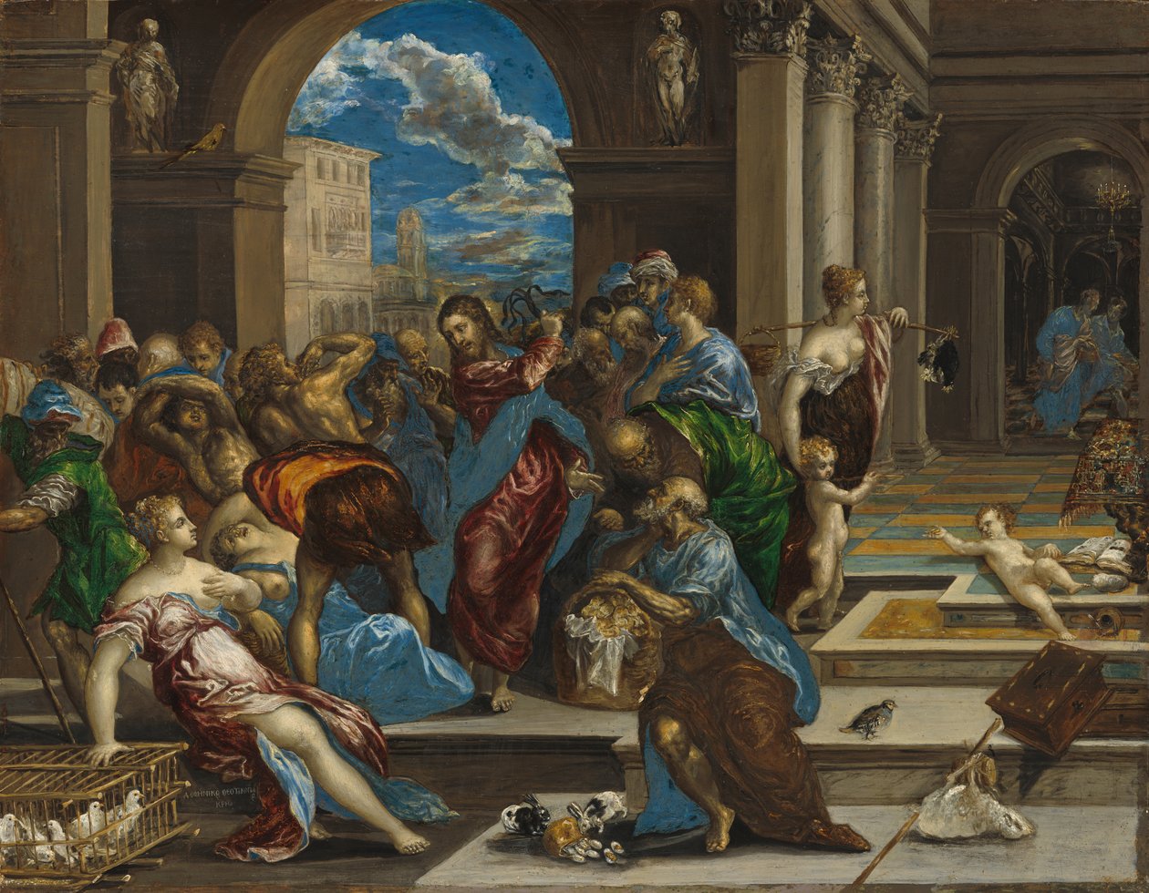 Kristus puhdistaa temppelin tekijältä El Greco