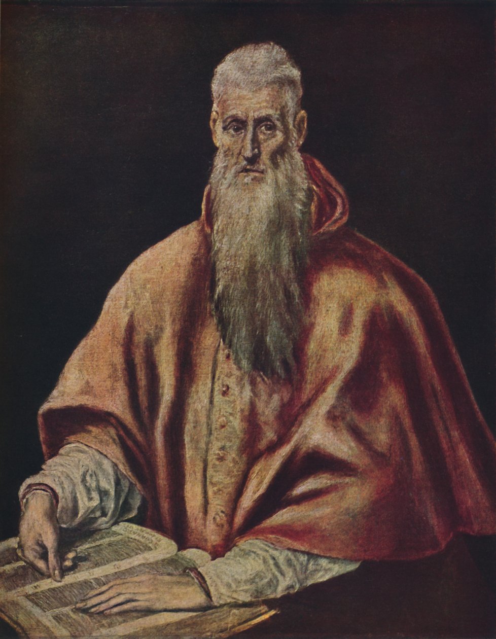 Saint Jerome kardinaalina, Saint Jerome kardinaalina, c1590-1600, 1938 tekijältä El Greco