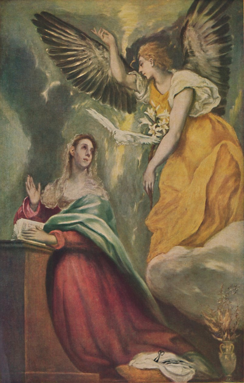 Maria Verkundigung, Ilmoitus, 1595 - 1600, 1938 tekijältä El Greco