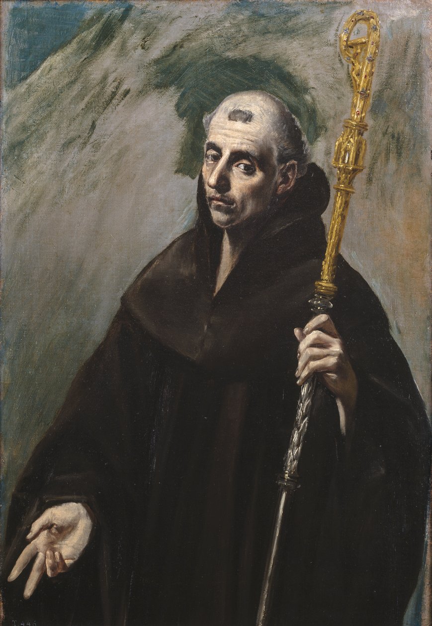 Pyhä Benedictus Nursialainen, 1577-1579 tekijältä El Greco