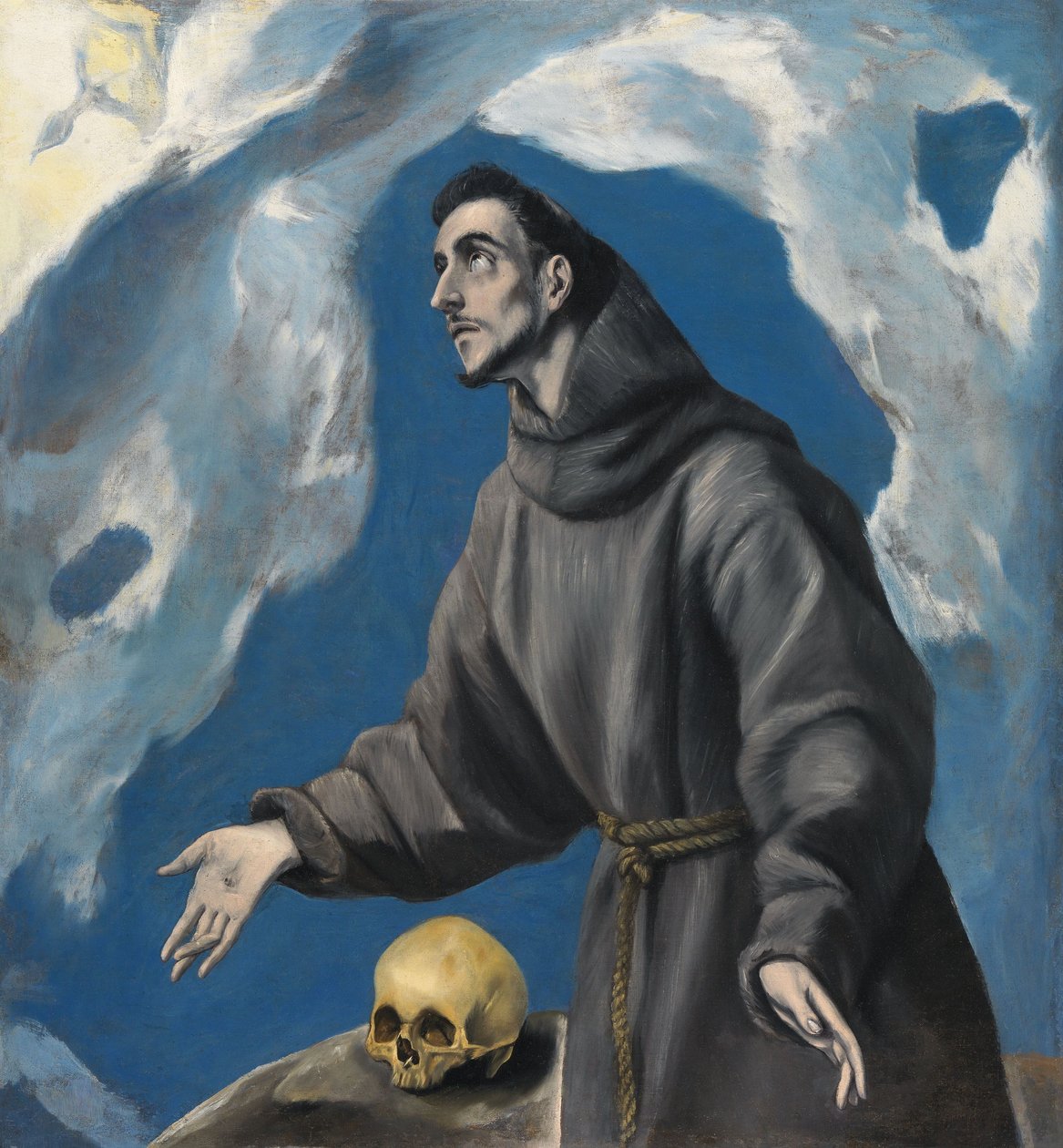 Pyhä Franciscus vastaanottaa stigmatan tekijältä El Greco