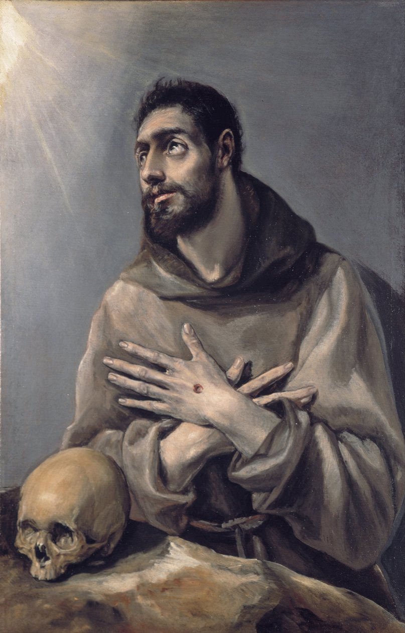 Pyhä Franciscus hurmiossa, n. 1580 tekijältä El Greco