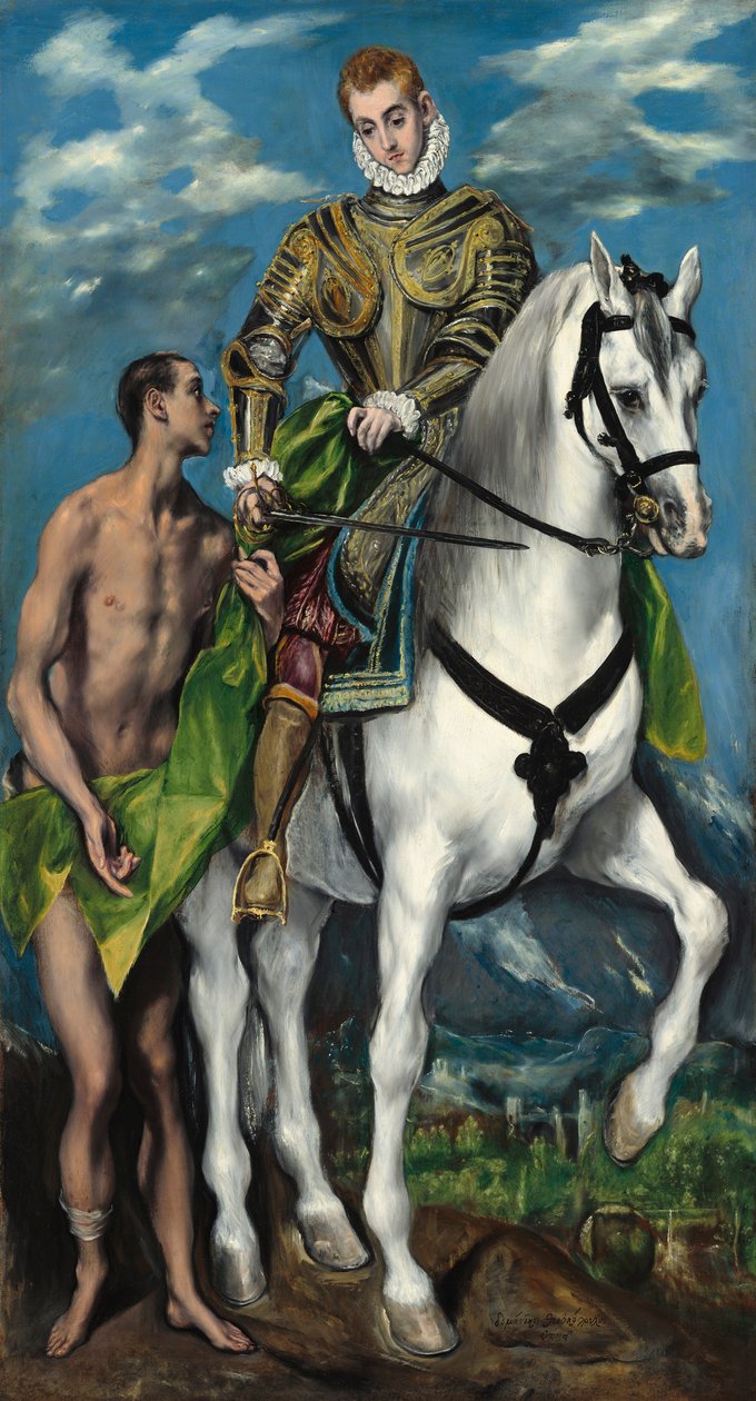 Pyhä Martin ja kerjäläinen tekijältä El Greco