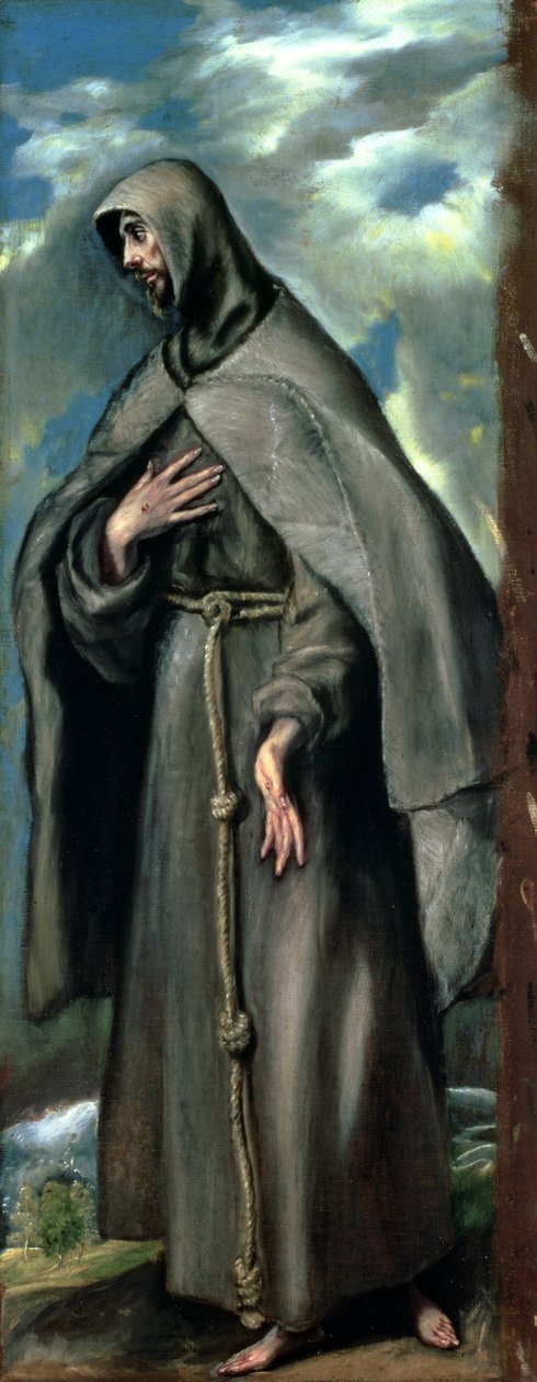 Pyhä Fransiskus Assisilainen (n. 1182-1220) tekijältä El Greco