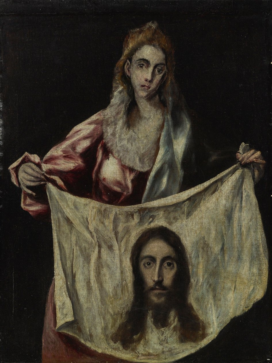 Pyhä Veronica pitelee huntua tekijältä El Greco