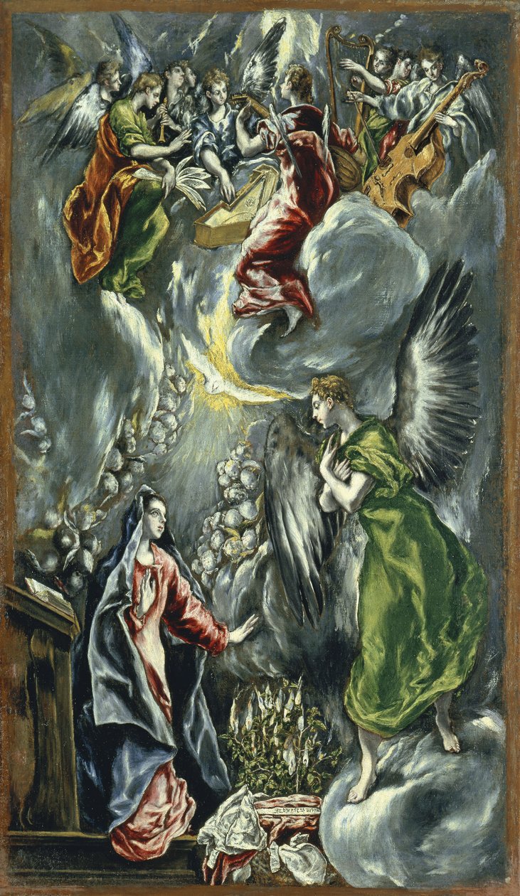 Ilmoitus, noin 1596-1600 tekijältä El Greco