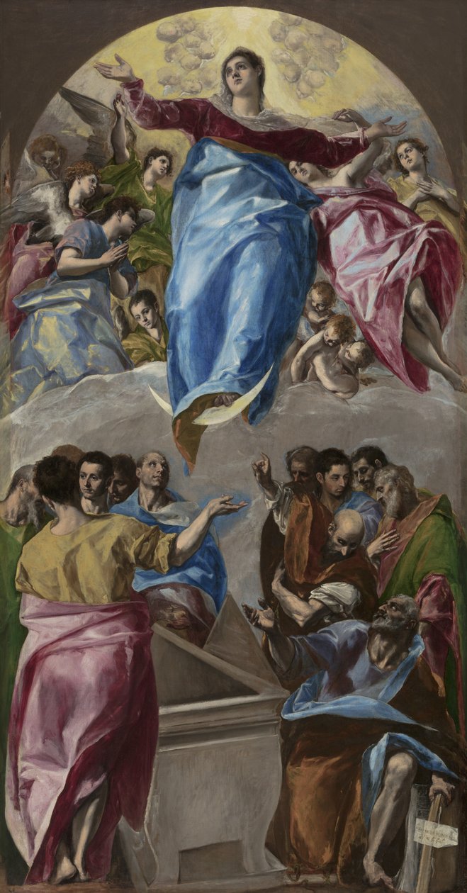 Neitsyt Marian taivaaseenottaminen tekijältä El Greco