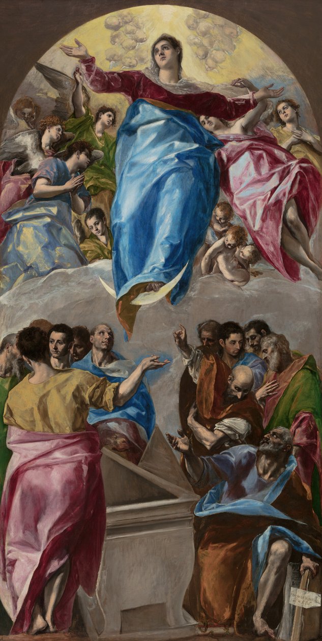 Neitsyt taivaaseenastuminen, 1577-79. tekijältä El Greco