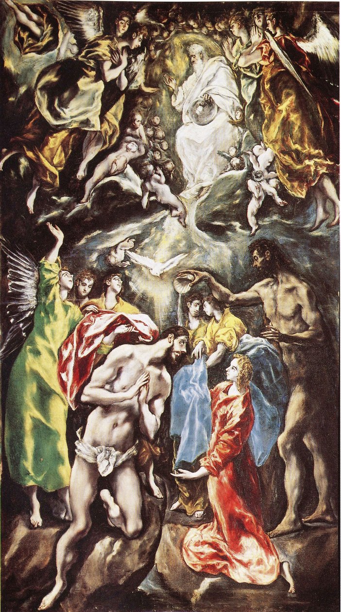 Kristuksen kaste tekijältä El Greco
