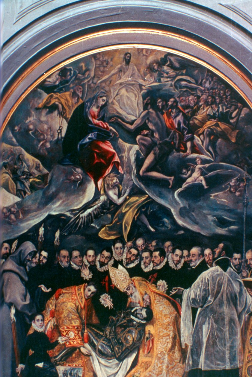 Kreivi Orgazin hautaaminen, 1586-1588 tekijältä El Greco