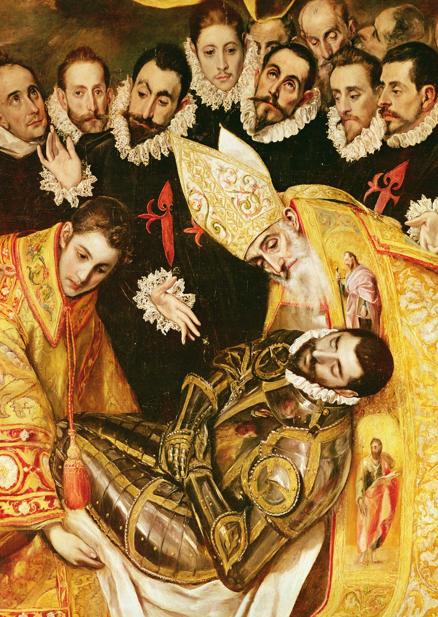 Kreivi Orgazin hautaus, yksityiskohta kreivistä Pyhän Tapanin ja Augustinuksen kanssa, 1586 (44240:n yksityiskohta) tekijältä El Greco