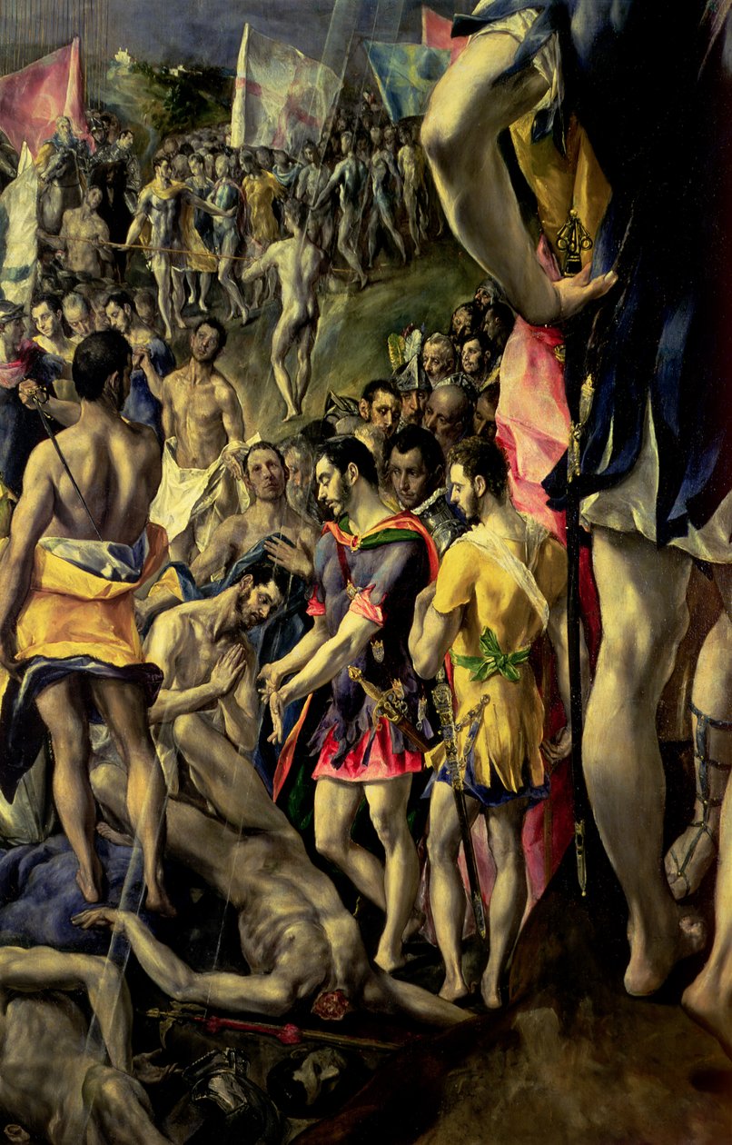 Pyhän Mauriuksen marttyyrikuolema, 1580-83 (90011:n yksityiskohta) tekijältä El Greco