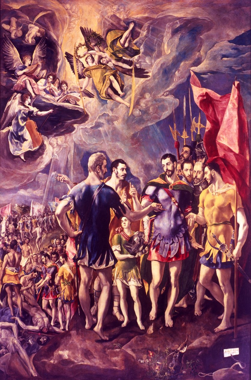 Pyhän Maurikuksen marttyyrikuolema, 286 c1580-1581 tekijältä El Greco