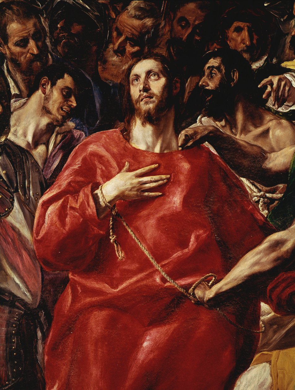 Domenikos Theotokopouloksen yksityiskohtien maalaus Kristuksen turmeluksesta, joka tunnetaan nimellä Kreikka tekijältä El Greco