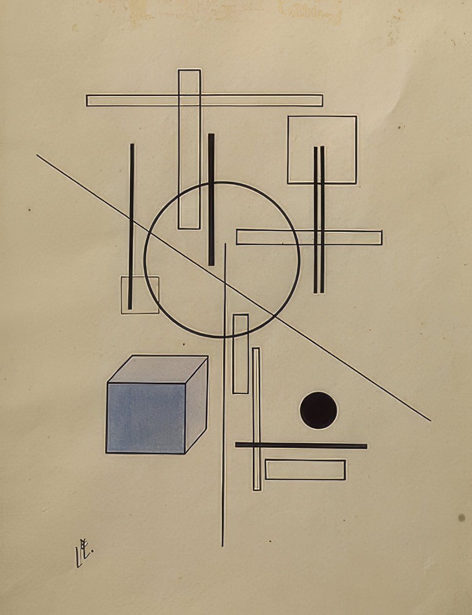 Sävellys. 1920 tekijältä Eliezer Markowich Lissitzky
