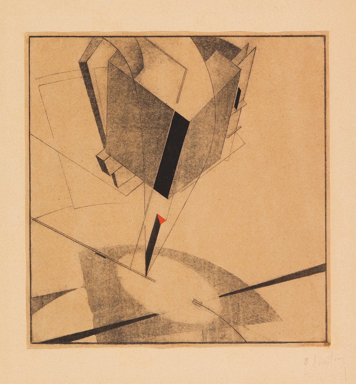 Proun 5A, 1919. tekijältä Eliezer Markowich Lissitzky