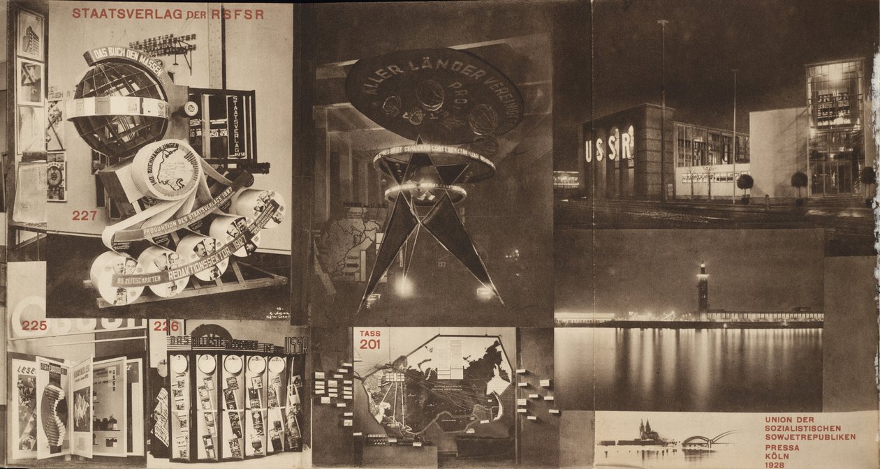 Neuvostoliitto. Neuvostoliiton paviljongin luettelo Kölnin kansainvälisessä lehdistönäyttelyssä, 1928 tekijältä Eliezer Markowich Lissitzky