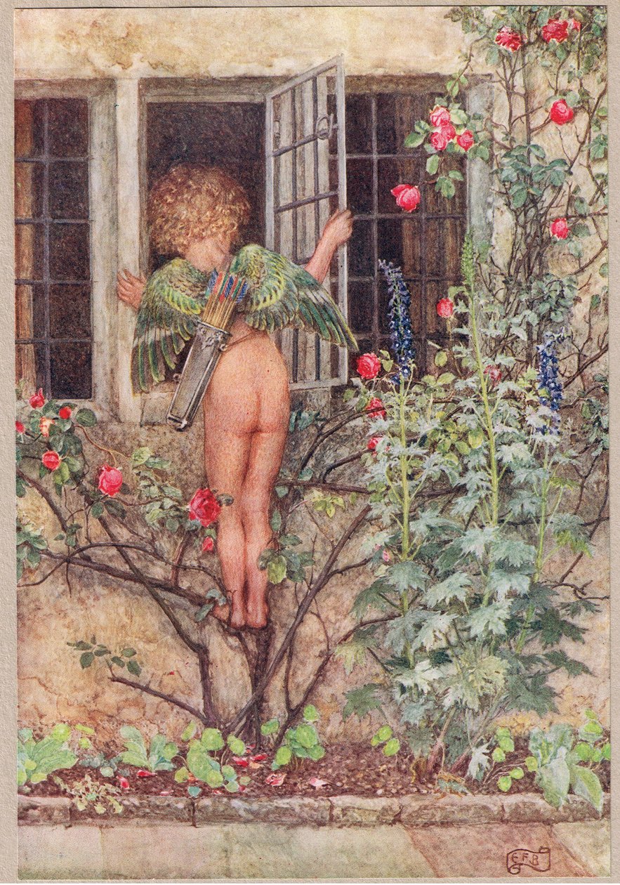 A Morning Song, kuvitus teoksesta "The Book of Old English Songs and Ballads", julkaisija Hodder ja Stoughton, n. 1910 (värilitho) tekijältä Eleanor Fortescue Brickdale