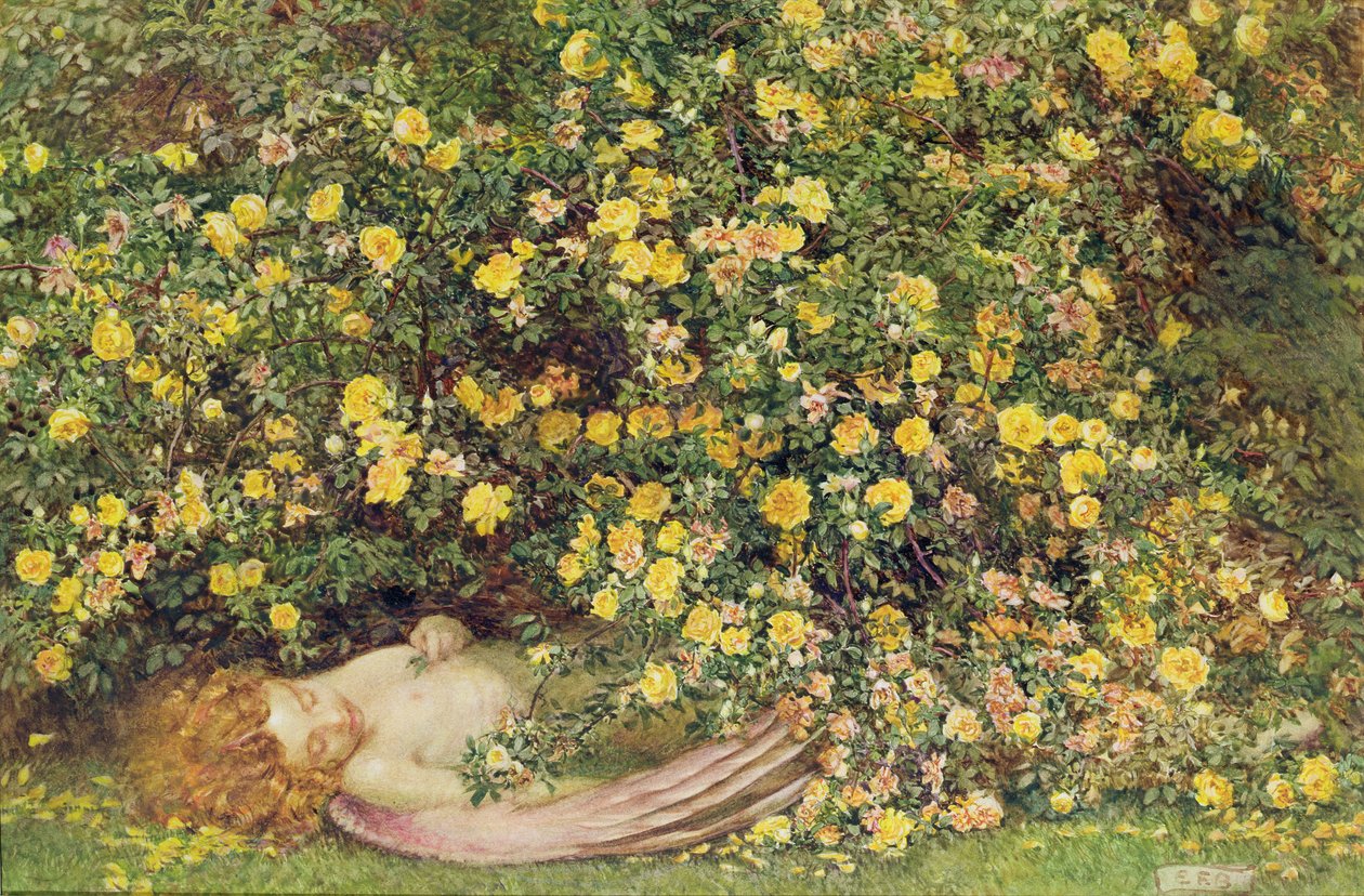 Kesäkuu on kuollut (akvarelli paperille) tekijältä Eleanor Fortescue Brickdale