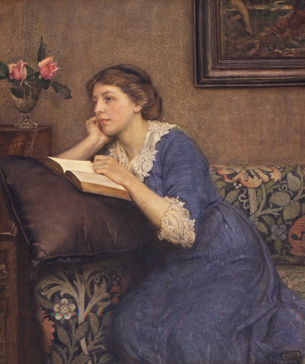 Winifred Robertsin muotokuva, n. 1913 (akvarelli paperille) tekijältä Eleanor Fortescue Brickdale