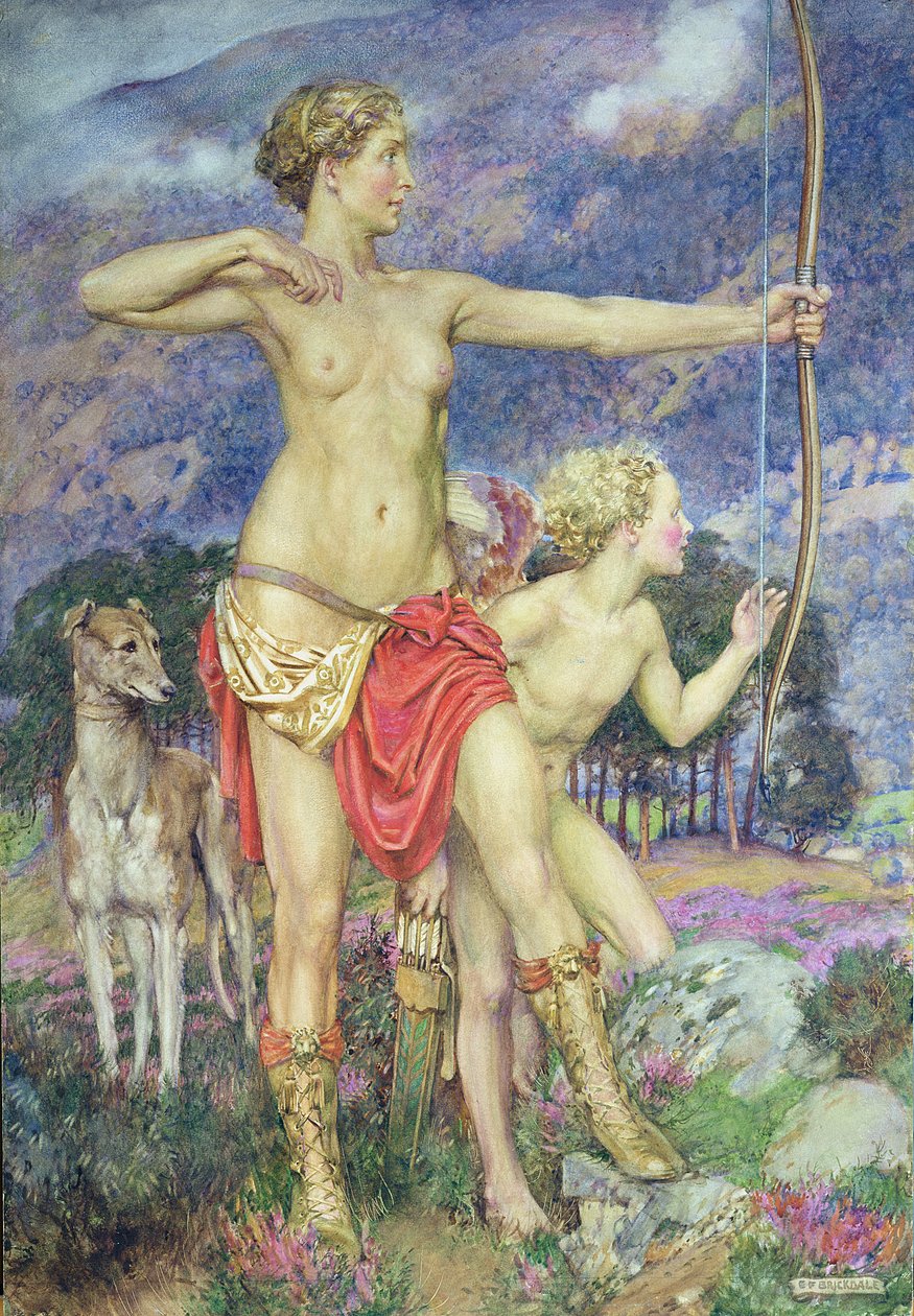 Nuoli (akvarelli paperille) tekijältä Eleanor Fortescue Brickdale