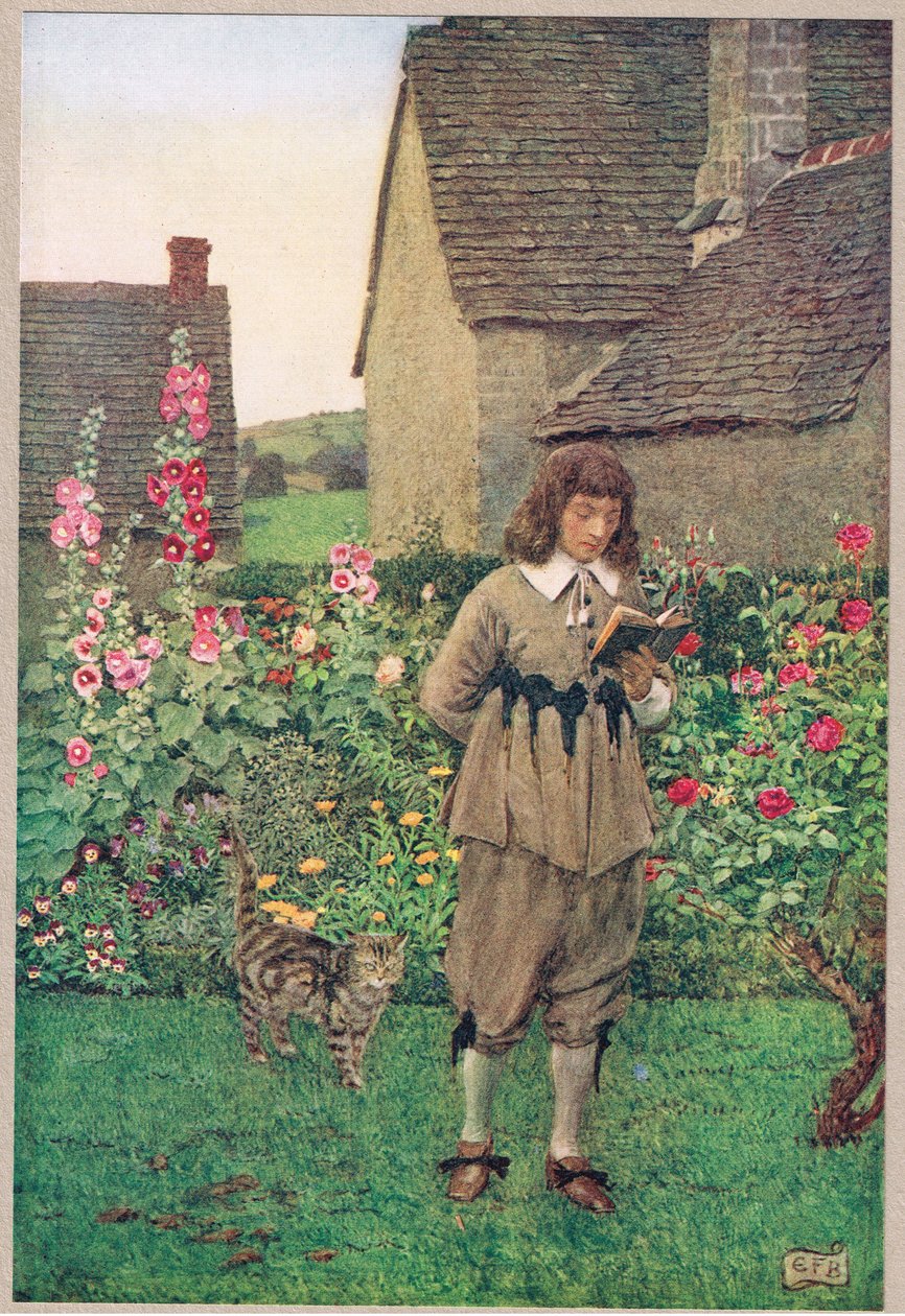 The Wish, kuvitus teoksesta "The Book of Old English Songs and Ballads", julkaisija Stodder and Houghton, n. 1910 (värilitho) tekijältä Eleanor Fortescue Brickdale