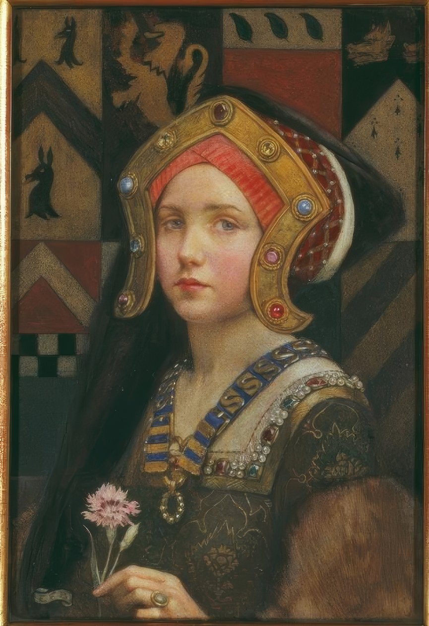 Tudor-tytön pää tekijältä Eleanor Fortescue Brickdale