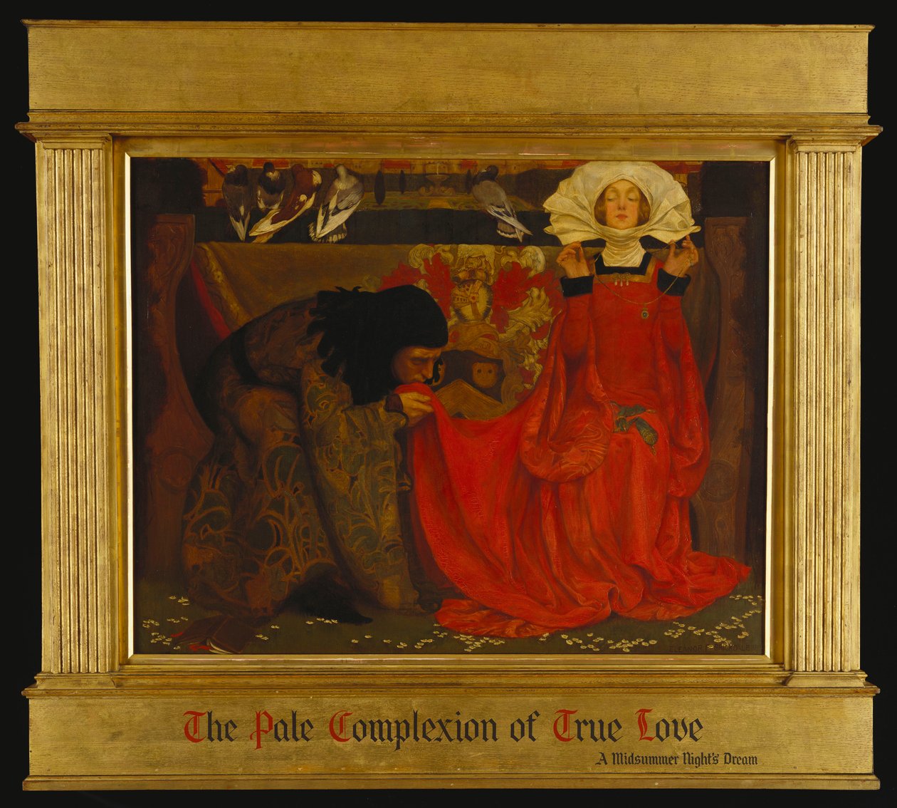 "Todellisen rakkauden kalpea iho ja pilkan ja ylpeän halveksunnan punainen hehku" julkaisusta Kuten haluat tekijältä Eleanor Fortescue Brickdale