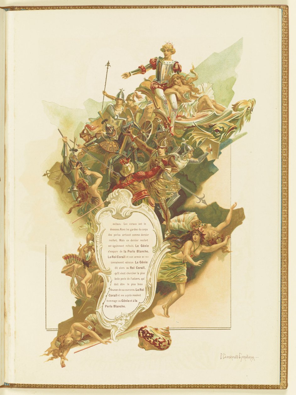 Ohjelma Marius Petipan ja Riccardo Drigon baletille La Perle, 1896. tekijältä Elena Petrovna Samokish Sudkovskaya