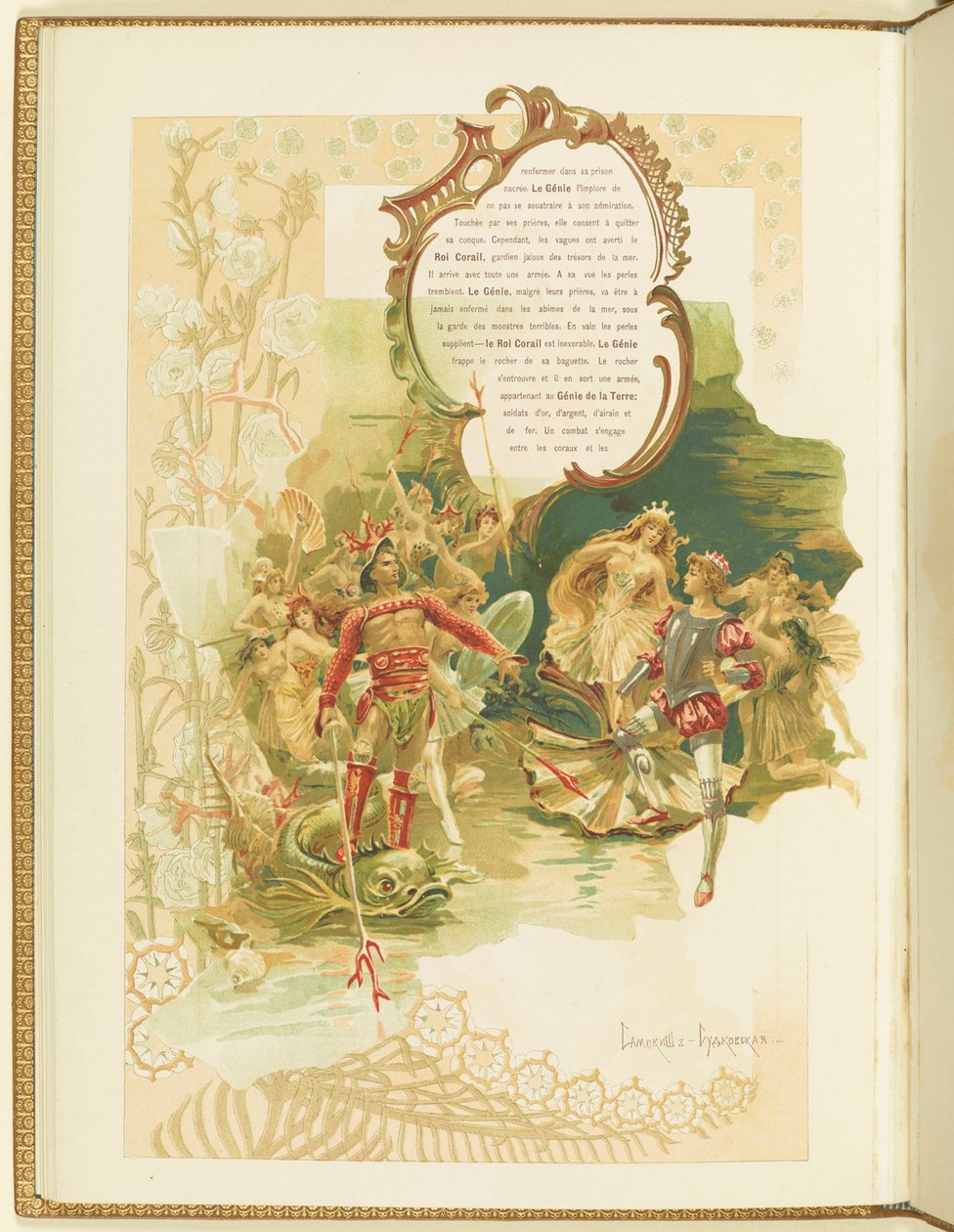 Ohjelma Marius Petipan ja Riccardo Drigon baletille La Perle, 1896. tekijältä Elena Petrovna Samokish Sudkovskaya