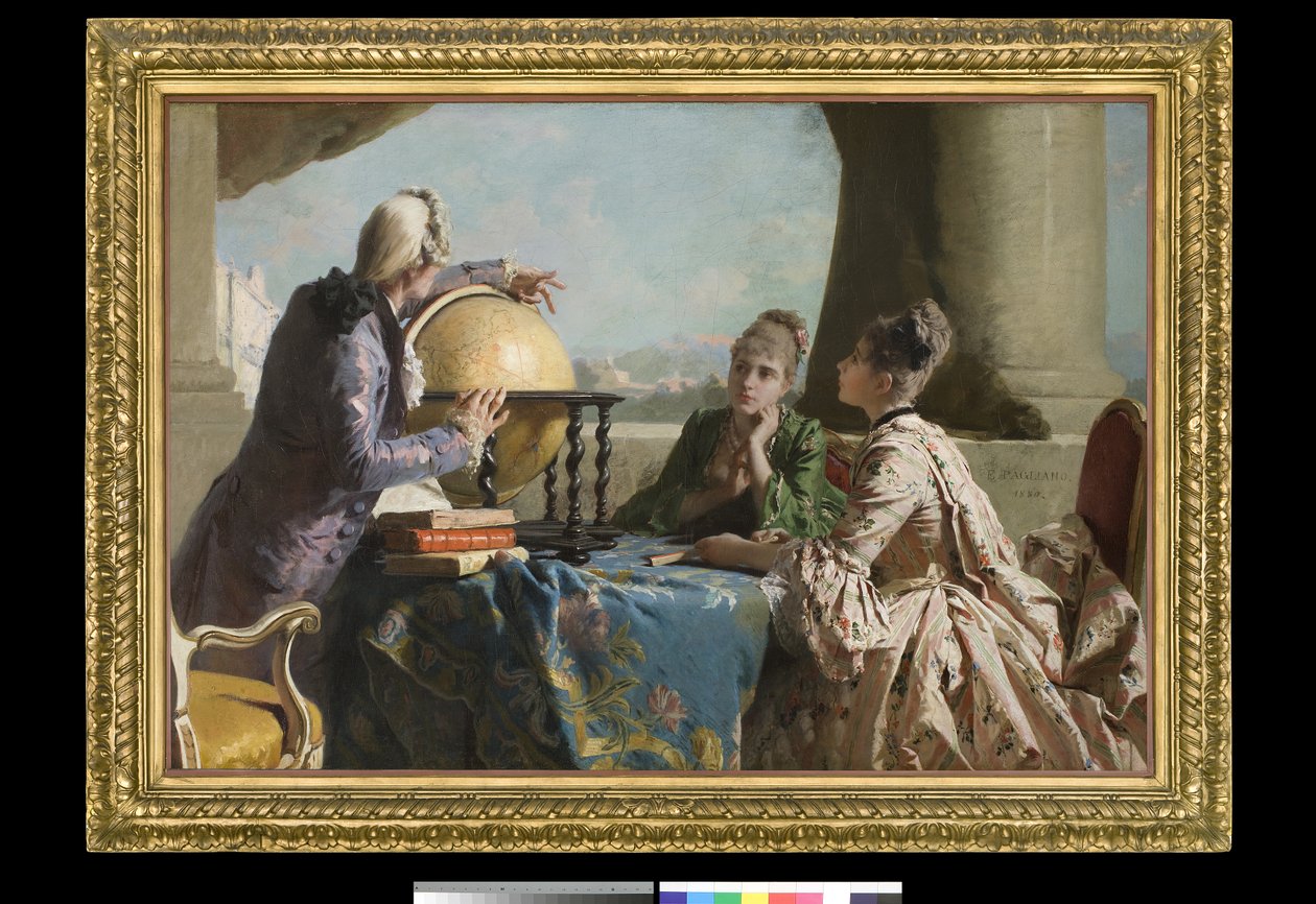 Maantiedon oppitunti, 1880 tekijältä Eleuterio Pagliano