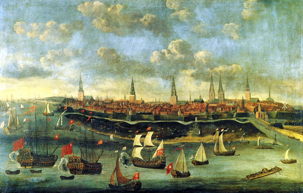 Konvoischiffe auf der Elbe tekijältä Elias Gallis