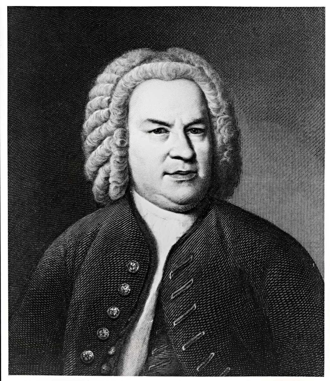 Saksalaisen säveltäjän Johann Sebastian Bachin muotokuva tekijältä Elias Gottleib Haussmann