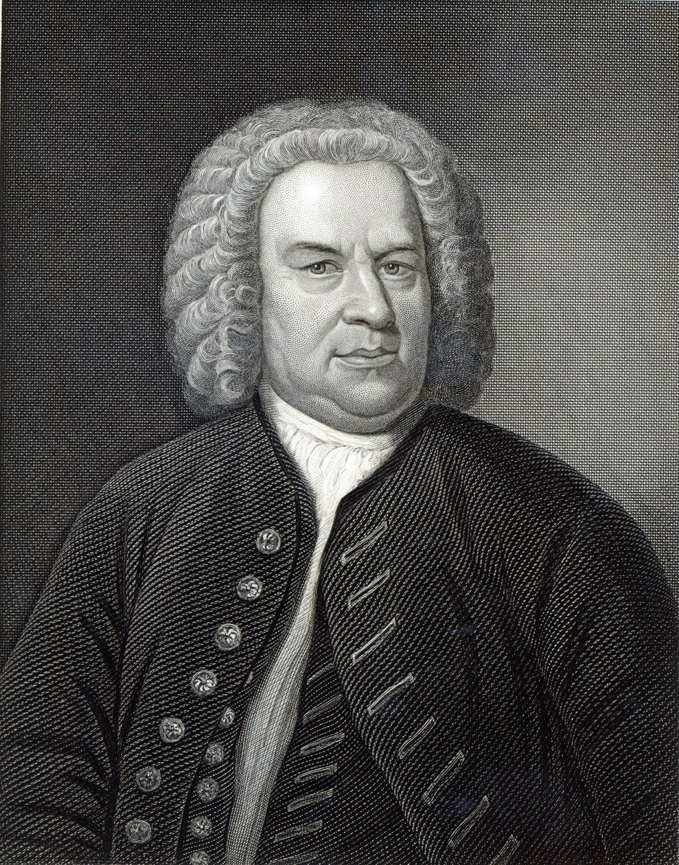 Saksalaisen säveltäjän Johann Sebastian Bachin muotokuva tekijältä Elias Gottleib Haussmann