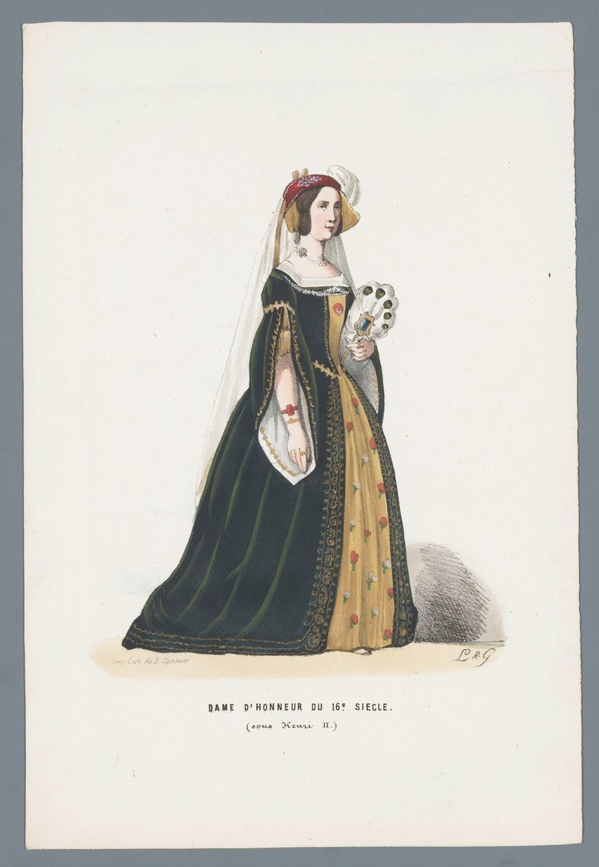 1500-luvun Lady of Honor (Henry II:n alaisuudessa) (nimi esineessä) tekijältä Elias Spanier