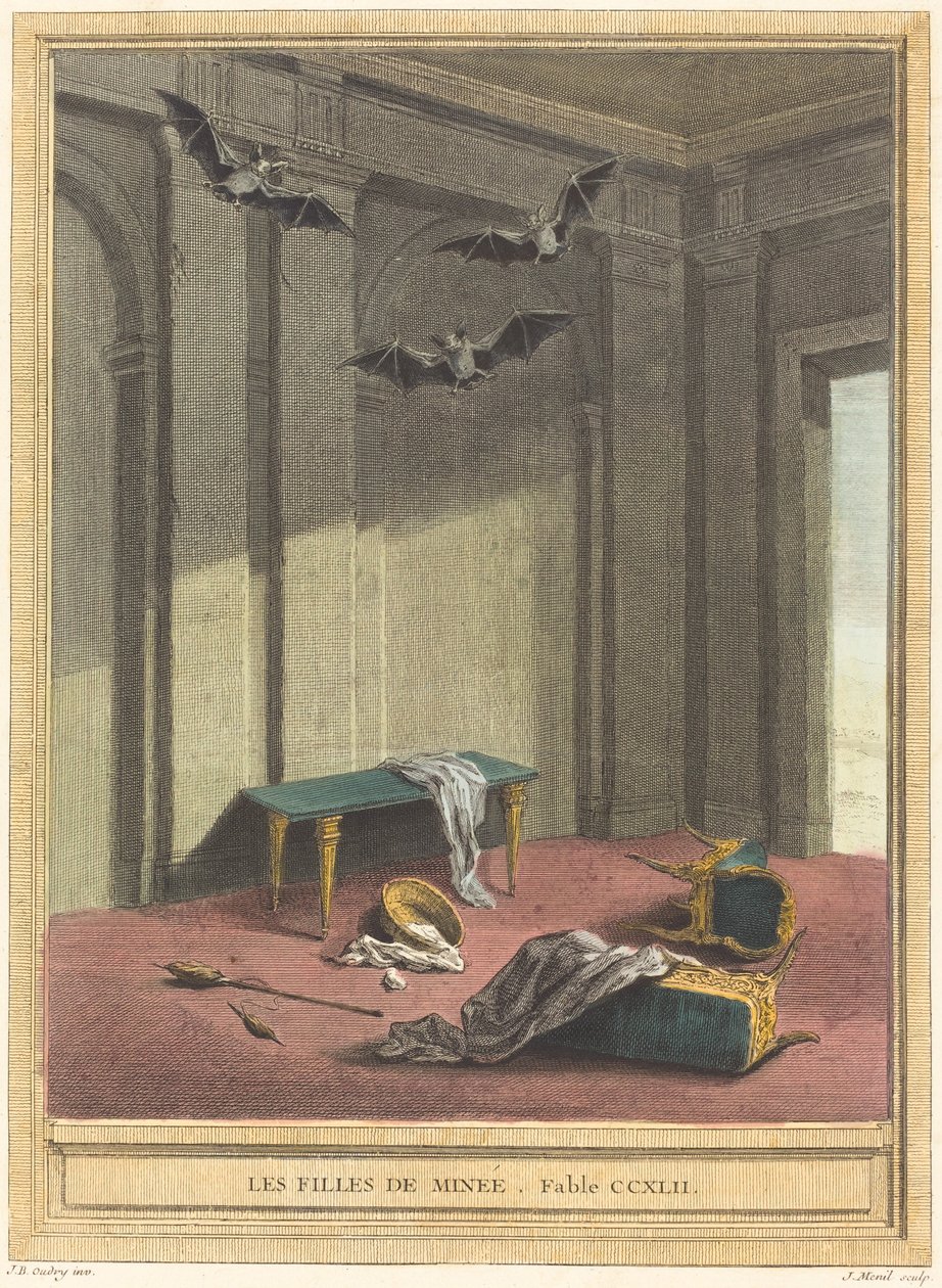 Les filles de Minee (Minun tyttäret) tekijältä Elie du Mesnil after Jean Baptiste Oudry
