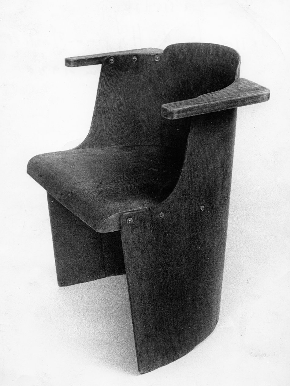 Tuoli, 1930 (puuta kuitulevylle) tekijältä Eliezer Markowich Lissitzky