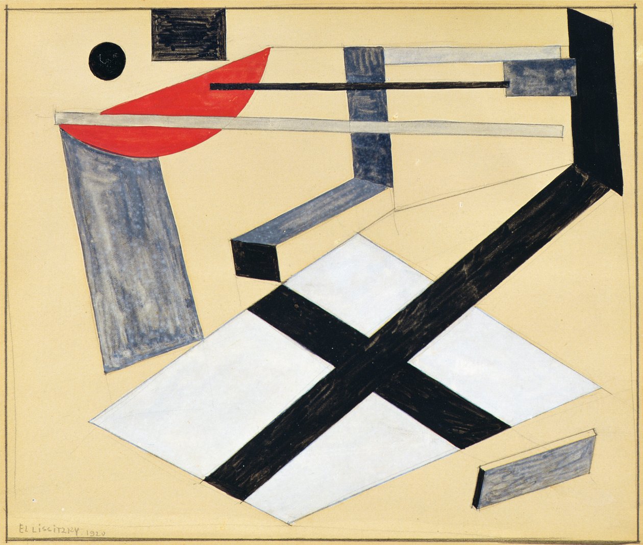 Tutkimus Proun30T:tä varten, 1920 tekijältä Eliezer Markowich Lissitzky