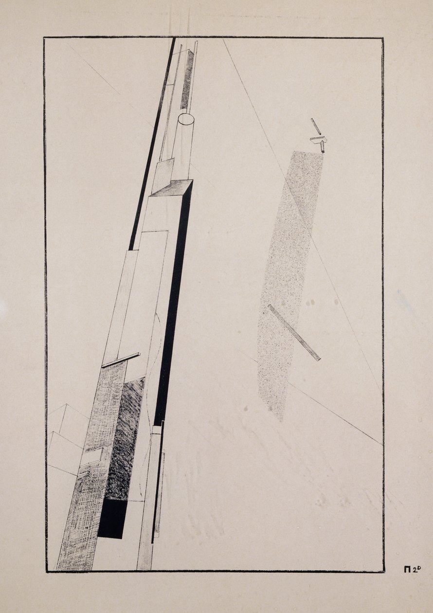 Proun 2 D tekijältä Eliezer Markowich Lissitzky