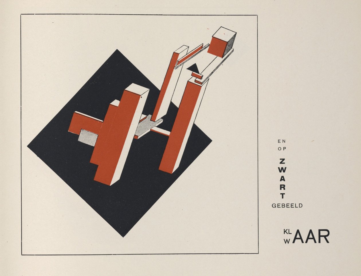 Tietoja kahdesta neliöstä, 1922. tekijältä Eliezer Markowich Lissitzky