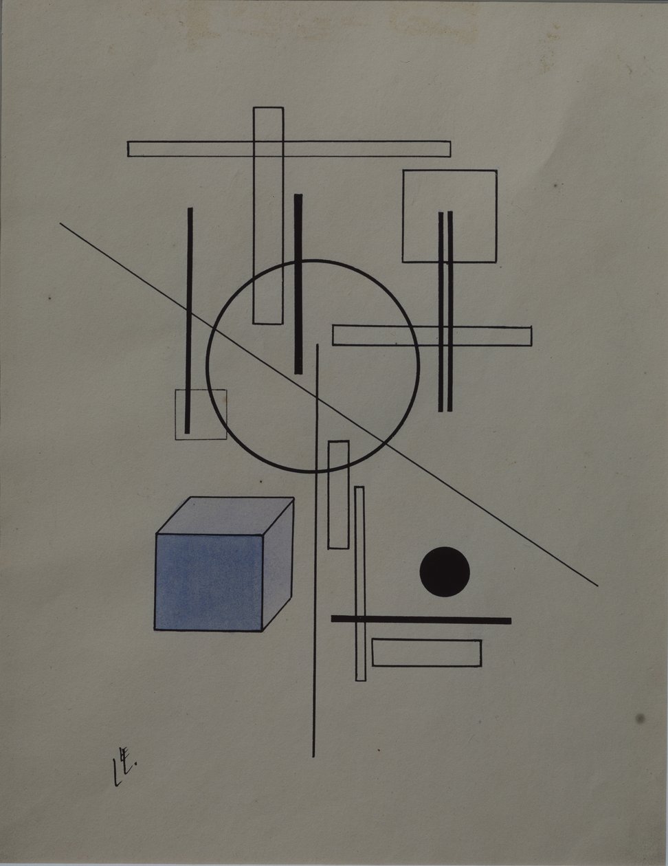 Sävellys, 1920 tekijältä Eliezer Markowich Lissitzky
