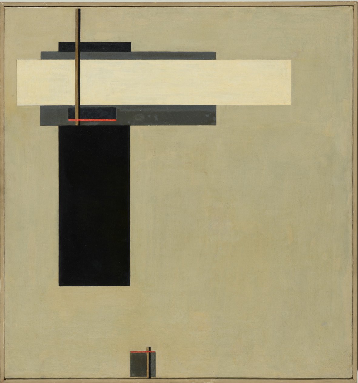 Koostumus Proun GBA 4, n. 1923 tekijältä Eliezer Markowich Lissitzky