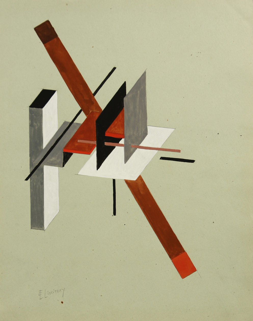Proun, noin 1923 tekijältä Eliezer Markowich Lissitzky