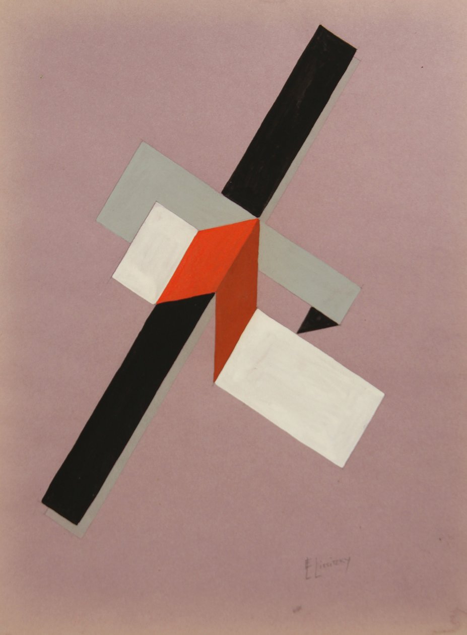 Proun, noin 1923 tekijältä Eliezer Markowich Lissitzky