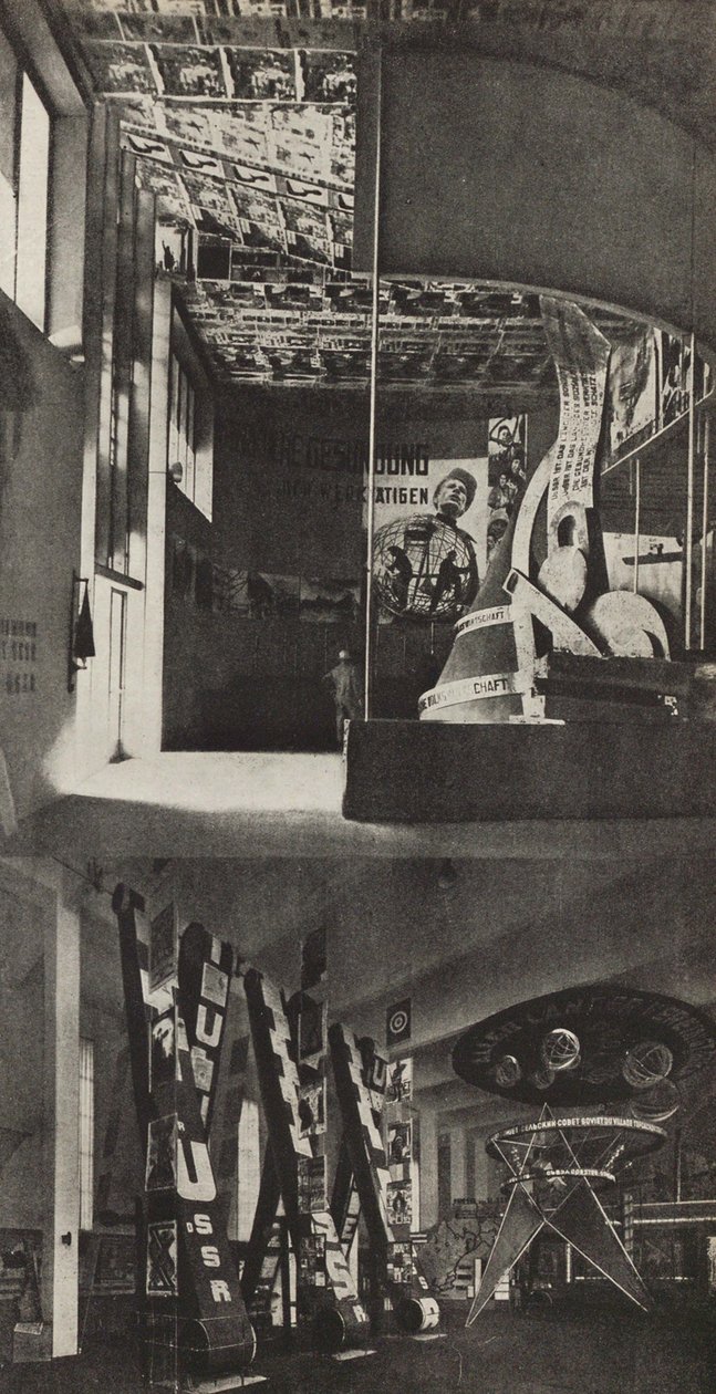 Neuvostoliiton paviljonki kansainvälisessä lehdistönäyttelyssä Kölnissä, 1933. tekijältä Eliezer Markowich Lissitzky