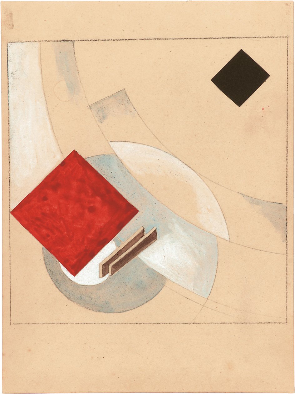 Study for Story of Two Quadrats, n. 1920 tekijältä Eliezer Markowich Lissitzky
