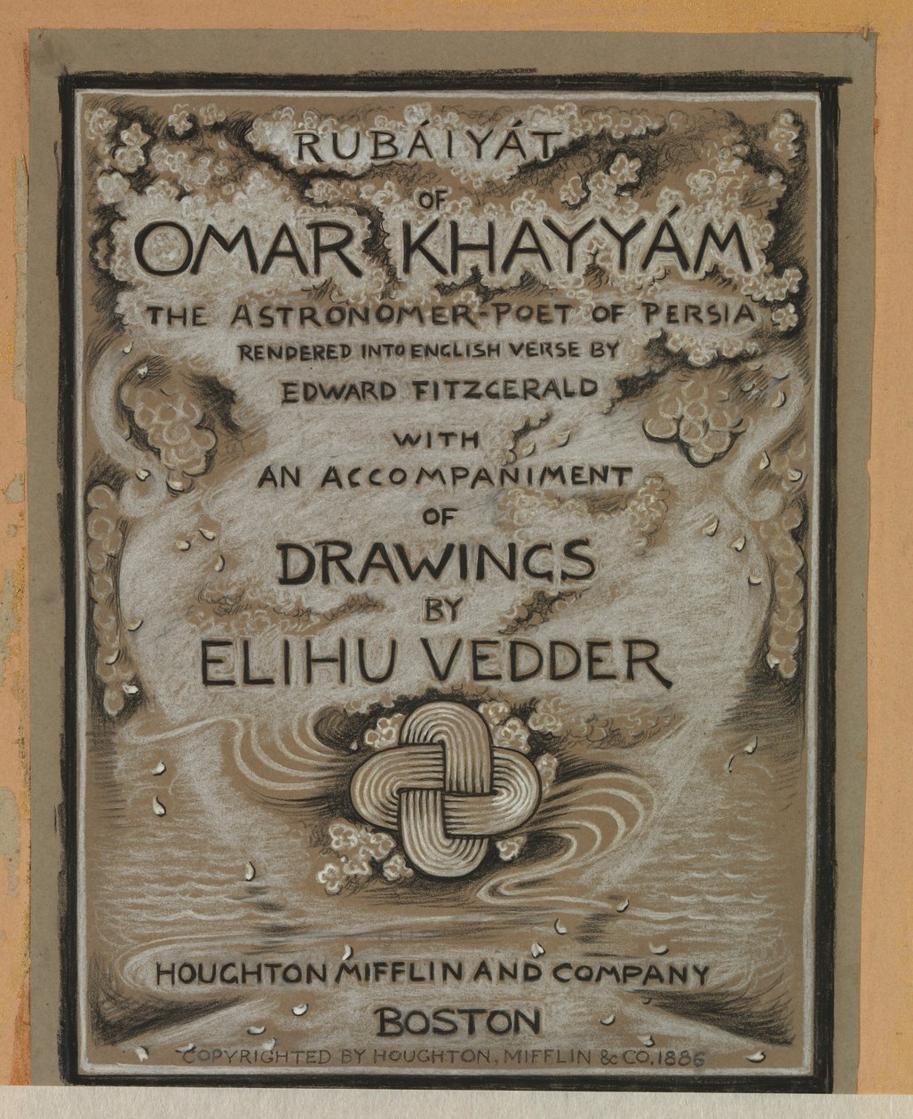 (Omar Khayyámin Rubáiyátin kuvitus) Nimiölehti tekijältä Elihu Vedder
